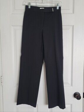 Liz Claiborne Anissa Black Trouser Pants With Metal Button Closure